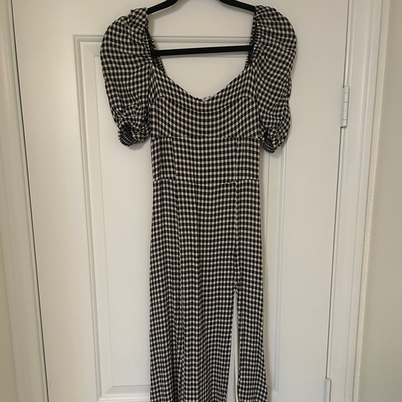 Reformation Bandit Dress in April Check - Picture 5 of 9